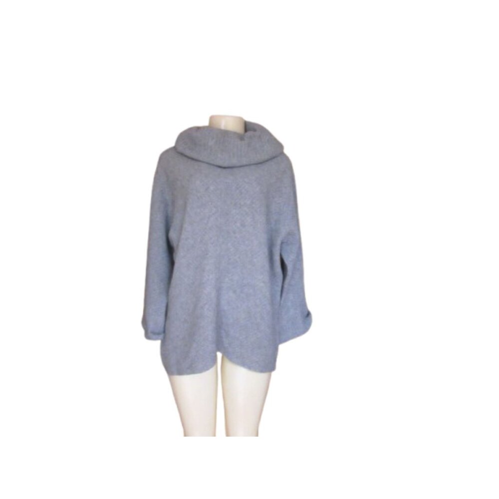 Eileen Fisher Gray Cowl Neck Sweater Yak & Wool Size Small